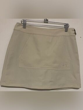 PXG Tan-Beige Golf Skort with Front Pocket Detail